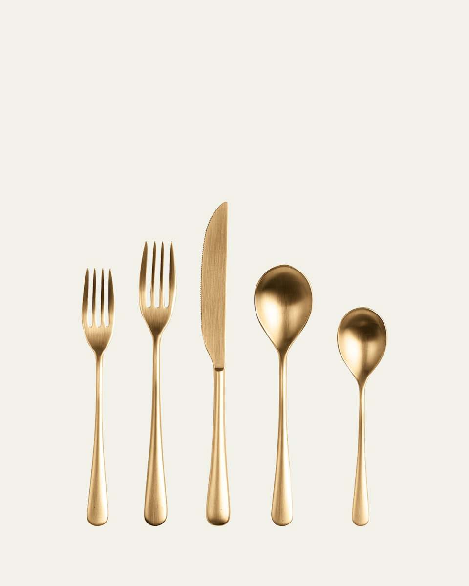 Neve Ice Gold 5-Piece Flatware Place Setting